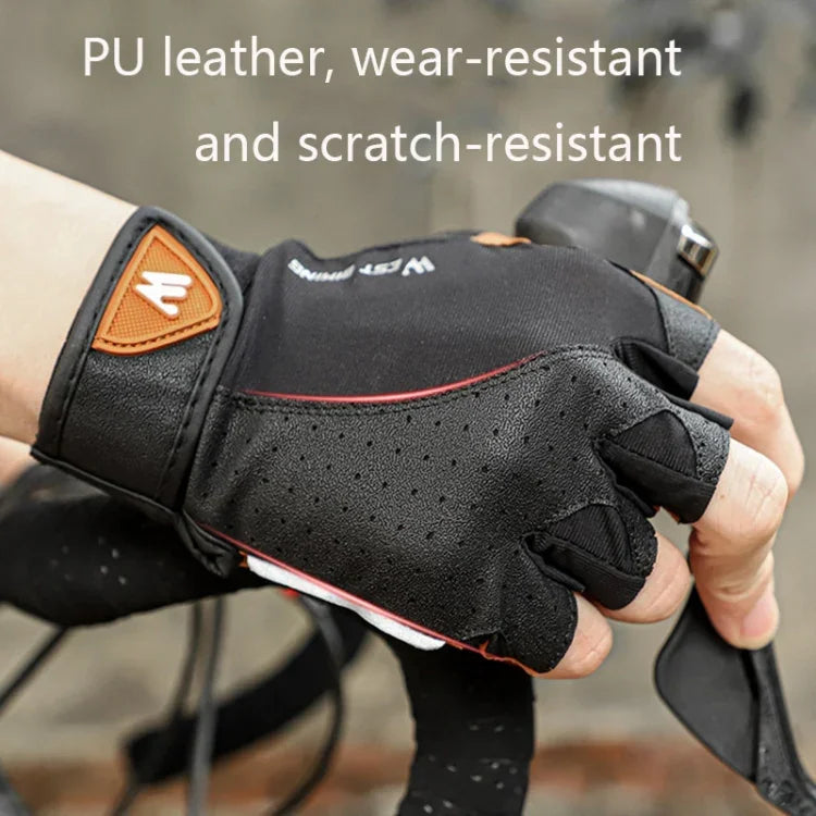 Luvas para motociclista WEST BIKING YP0211196, dedo curto, absorção de choque, antiderrapantes, equipamento de condução, S, M, L, XL