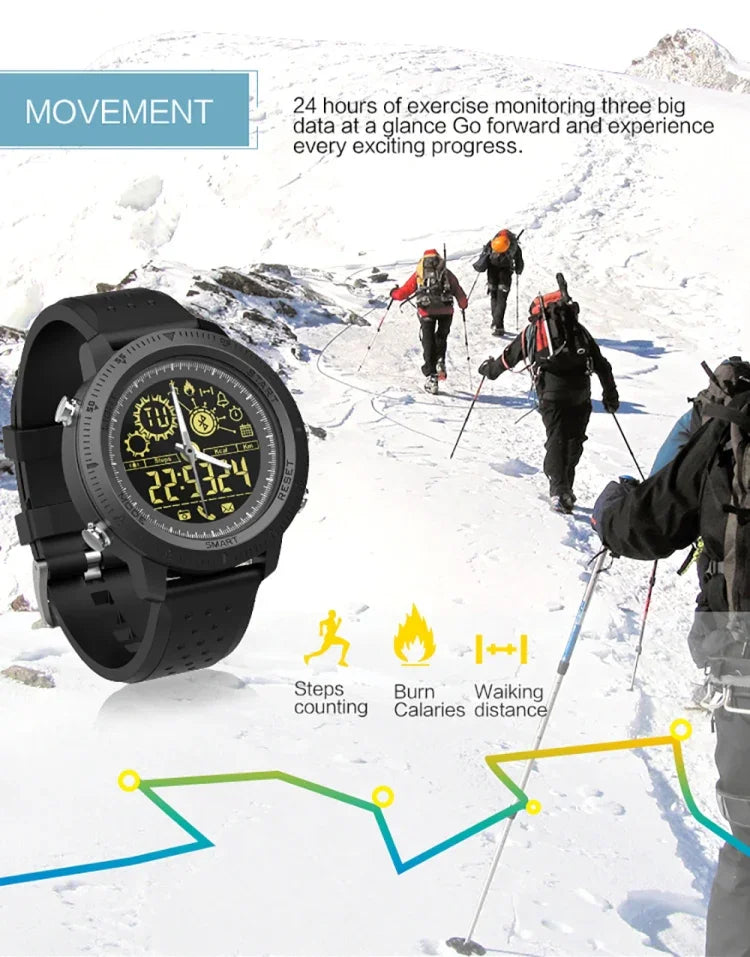 NX02 Smartwatch Desportivo IP67 à Prova de Água Suporte Rastreador de Calorias Pedómetro Smartwatch Cronómetro Lembrete de Chamadas e SMS