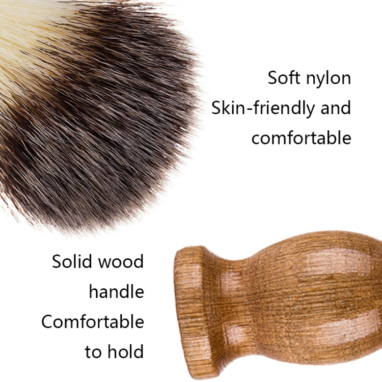 B3004 Conjunto de 3 Peças Ferramentas de Estilo Masculino Escova de Barba de Nylon Suporte Tigela de Espuma