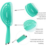 Conjunto de 3 Pentes de Salão de Cabelo Cacheado de Plástico 3 em 1 Pente Oco de Massagem e Pente Mosquito, 3 em 1 Rosa, 3 em 1 Verde, 3 em 1 Preto, 3 em 1 Azul