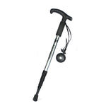JUNGLELEOPARD Bastão de Trekking de Liga de Alumínio com Punho Curvo de Quatro Secções, Vermelho#52-110cm, Preto#52-110cm, Azul#52-110cm, Prateado Branco#52-110cm