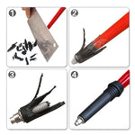JUNGLELEOPARD Bastão de Trekking de Liga de Alumínio com Punho Curvo de Quatro Secções, Vermelho#52-110cm, Preto#52-110cm, Azul#52-110cm, Prateado Branco#52-110cm