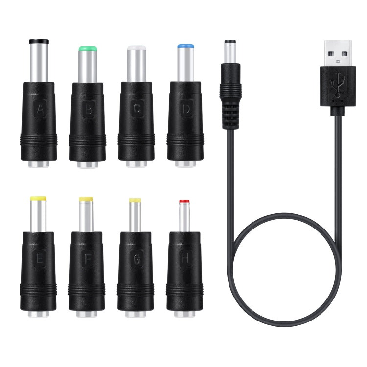 Cabo de Alimentação DC USB Multi-Funções com Plugue Intercambiável Cabo de Carregamento USB, 8 em 1, 11 em 1