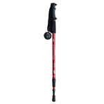 JUNGLELEOPARD Bastão de Trekking de Liga de Alumínio com Punho Reto de Três Secções, Muletas Multifuncionais para Caminhada, Vermelho#66-135cm, Azul#66-135cm, Preto#66-135cm, Prateado Branco#66-135cm