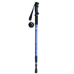 JUNGLELEOPARD Bastão de Trekking de Liga de Alumínio com Punho Reto de Três Secções, Muletas Multifuncionais para Caminhada, Vermelho#66-135cm, Azul#66-135cm, Preto#66-135cm, Prateado Branco#66-135cm
