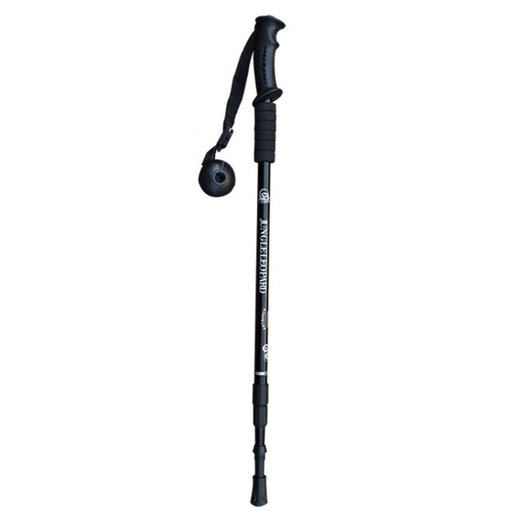 JUNGLELEOPARD Bastão de Trekking de Liga de Alumínio com Punho Reto de Três Secções, Muletas Multifuncionais para Caminhada, Vermelho#66-135cm, Azul#66-135cm, Preto#66-135cm, Prateado Branco#66-135cm