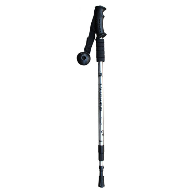JUNGLELEOPARD Bastão de Trekking de Liga de Alumínio com Punho Reto de Três Secções, Muletas Multifuncionais para Caminhada, Vermelho#66-135cm, Azul#66-135cm, Preto#66-135cm, Prateado Branco#66-135cm