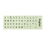 3 autocolantes luminosos para teclado para computador portátil e de secretária, autocolantes para teclado em inglês, árabe, russo com letras pretas, inglês, italiano, alemão, espanhol, japonês, francês, coreano, hebraico, tailandês