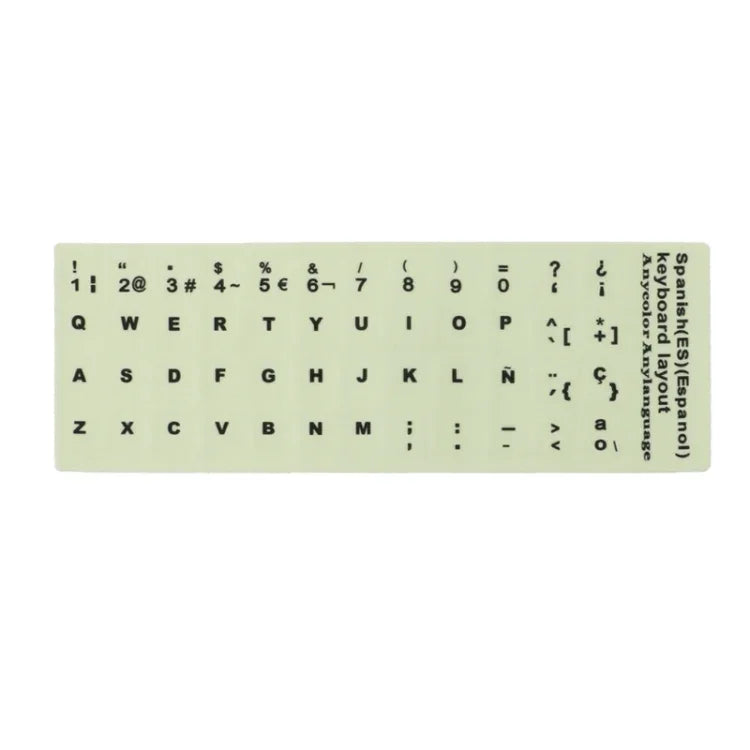 3 autocolantes luminosos para teclado para computador portátil e de secretária, autocolantes para teclado em inglês, árabe, russo com letras pretas, inglês, italiano, alemão, espanhol, japonês, francês, coreano, hebraico, tailandês