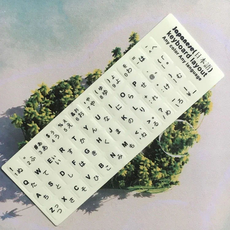 3 autocolantes luminosos para teclado para computador portátil e de secretária, autocolantes para teclado em inglês, árabe, russo com letras pretas, inglês, italiano, alemão, espanhol, japonês, francês, coreano, hebraico, tailandês