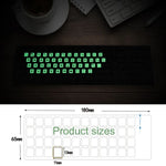 3 autocolantes luminosos para teclado para computador portátil e de secretária, autocolantes para teclado em inglês, árabe, russo com letras pretas, inglês, italiano, alemão, espanhol, japonês, francês, coreano, hebraico, tailandês