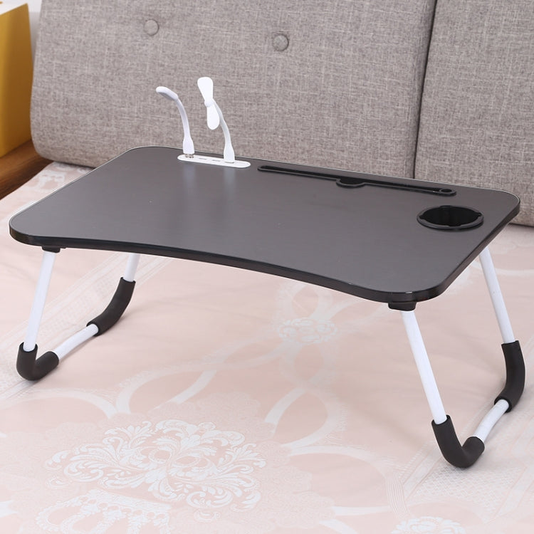 Secretária dobrável USB para computador com ventoinha e lâmpada, tamanho: 60x40x28cm, preto frio, rosa adolescente, azul céu, bordo branco, nogueira, verde proteção ocular