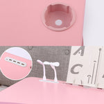 Secretária dobrável USB para computador com ventoinha e lâmpada, tamanho: 60x40x28cm, preto frio, rosa adolescente, azul céu, bordo branco, nogueira, verde proteção ocular