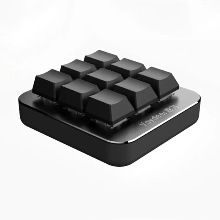 Vaydeer JP1011 Teclado Mecânico Mini Portátil com 9 Teclas Personalizado, Comprimento do Cabo: 1m