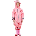 Capa de Chuva Infantil de Uma Peça para Rapazes e Raparigas Poncho Leve com Capuz, S, L, M