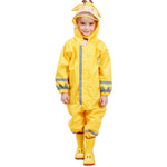 Capa de Chuva Infantil de Uma Peça para Rapazes e Raparigas Poncho Leve com Capuz, S, L, M