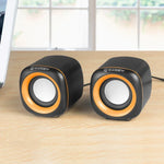 YEEZE A1 Multimedia USB2.0 Desktop Speaker Mini Computer Notebook Speaker, White Blue, White Green, White Purple, White Orange, Black Blue, Black Green, Black Purple, Black Prange, Electroplated Black Gold, Electroplated White, Electroplated Black     ...