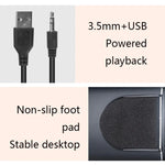 YEEZE A1 Multimedia USB2.0 Desktop Speaker Mini Computer Notebook Speaker, White Blue, White Green, White Purple, White Orange, Black Blue, Black Green, Black Purple, Black Prange, Electroplated Black Gold, Electroplated White, Electroplated Black     ...