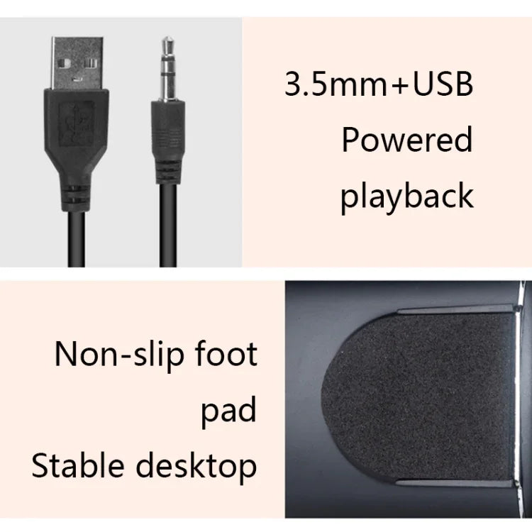 YEEZE A1 Multimedia USB2.0 Desktop Speaker Mini Computer Notebook Speaker, White Blue, White Green, White Purple, White Orange, Black Blue, Black Green, Black Purple, Black Prange, Electroplated Black Gold, Electroplated White, Electroplated Black     ...