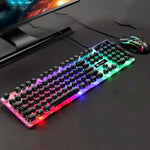 Teclado com rato com fios USB LIMEIDE GTX300, 104 teclas, teclas redondas retro, comprimento do cabo: 1,4 m, teclado punk simples branco, teclado punk simples preto, conjunto punk branco, conjunto punk preto