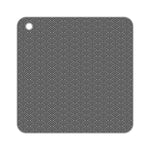 Suporte de panela de silicone geométrico para cozinha, almofada isolante térmica redonda (preto), quadrada (cinzento), redonda (cinzento), quadrada (preto), redonda (preto)