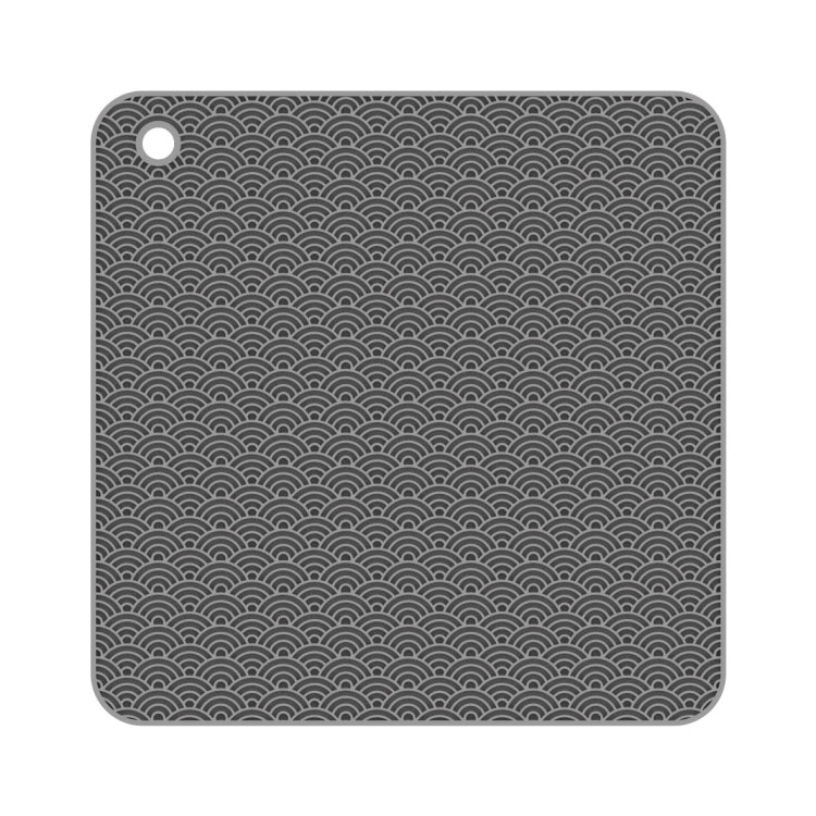 Suporte de panela de silicone geométrico para cozinha, almofada isolante térmica redonda (preto), quadrada (cinzento), redonda (cinzento), quadrada (preto), redonda (preto)