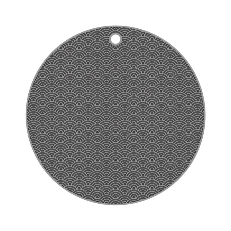 Suporte de panela de silicone geométrico para cozinha, almofada isolante térmica redonda (preto), quadrada (cinzento), redonda (cinzento), quadrada (preto), redonda (preto)