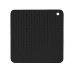 Suporte de panela de silicone geométrico para cozinha, almofada isolante térmica redonda (preto), quadrada (cinzento), redonda (cinzento), quadrada (preto), redonda (preto)