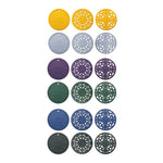 Conjunto de 3 em 1 de almofadas isolantes de silicone com flores vazadas, anti-queimaduras para panelas e tigelas, preto, amarelo, azul, verde, roxo, cinzento
