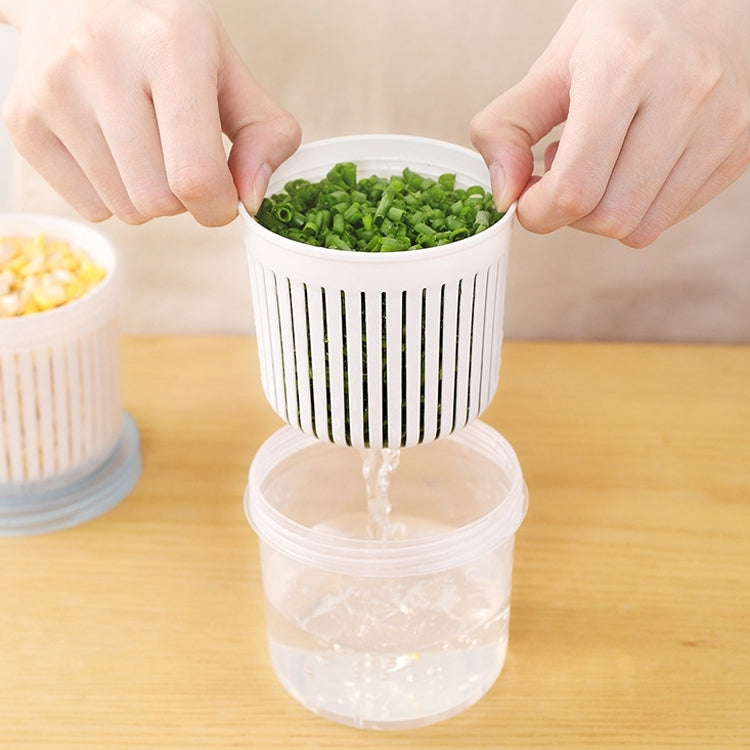 Caixa de Armazenamento para Cebola, Gengibre e Alho com Drenagem, Caixa de Armazenamento Plástica para Legumes, Caixa de Armazenamento com Vedação para Frigorífico, Branca