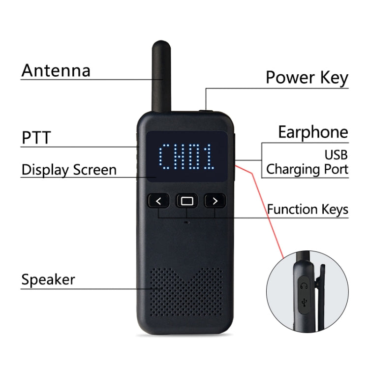 Walkie Talkie Mini Portátil KSUN X-30 M2 para Exterior Entrega de Cor Aleatória