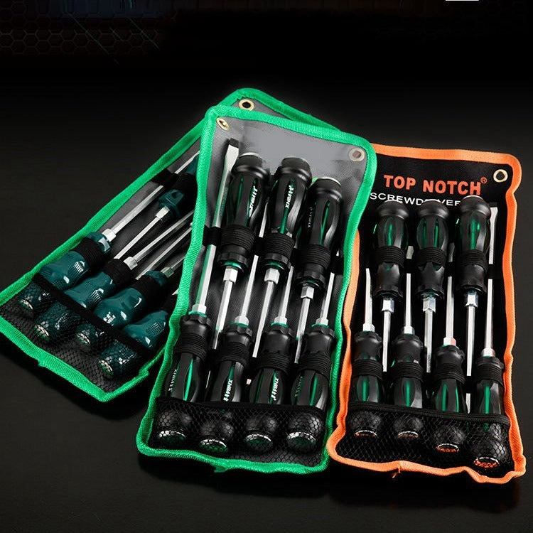 Conjunto de 7 Peças / Conjunto Chave de Fendas de Batida Resistente a Óleo com Núcleo Passante para Reparação Doméstica e Automóvel, Entrega de Cor Aleatória, 7 Peças / Conjunto