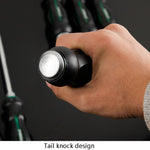 Conjunto de 7 Peças / Conjunto Chave de Fendas de Batida Resistente a Óleo com Núcleo Passante para Reparação Doméstica e Automóvel, Entrega de Cor Aleatória, 7 Peças / Conjunto