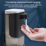 EXPED SMART Intelligent Sensor Soap Dispenser Automatic Foaming Hand Washing Machine,Style:, 600ML Gel Drawing Version (Blue Grey)