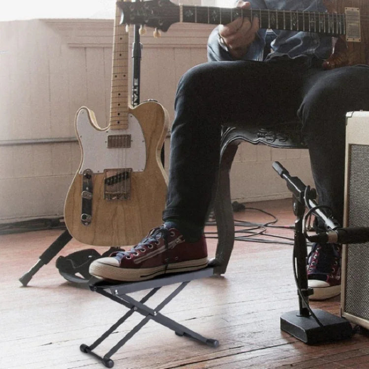 Pedais para Guitarra Clássica Folk, Almofadas Dobráveis de Pé com 4 Velocidades
