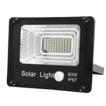 Luz de Inundação Solar Exterior com Controlo Remoto Sensor Impermeável Luz de Parede, 50W, 80W, 120W, 150W