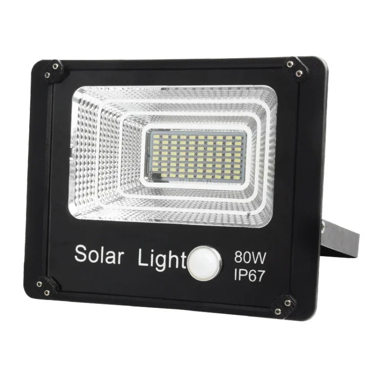 Luz de Inundação Solar Exterior com Controlo Remoto Sensor Impermeável Luz de Parede, 50W, 80W, 120W, 150W