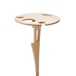 Suporte de Vinho Dobrável de Jardim em Madeira, Suporte de Vinho para Piquenique ao Ar Livre, Mesa Dobrável, 20cm