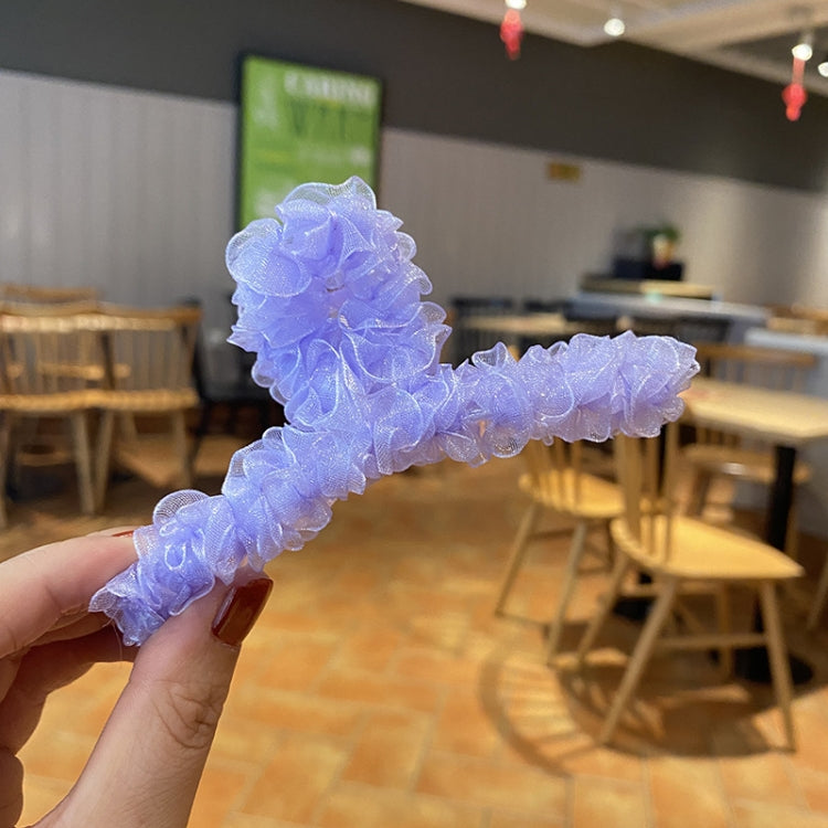 Presilha de Cabelo de Primavera em Material de Resina, Cor: 25 Amarelo Fio de Rede, 20 Preto Fio de Rede, 21 Rosa Fio de Rede, 22 Azul Lago Fio de Rede, 23 Roxo Claro Fio de Rede