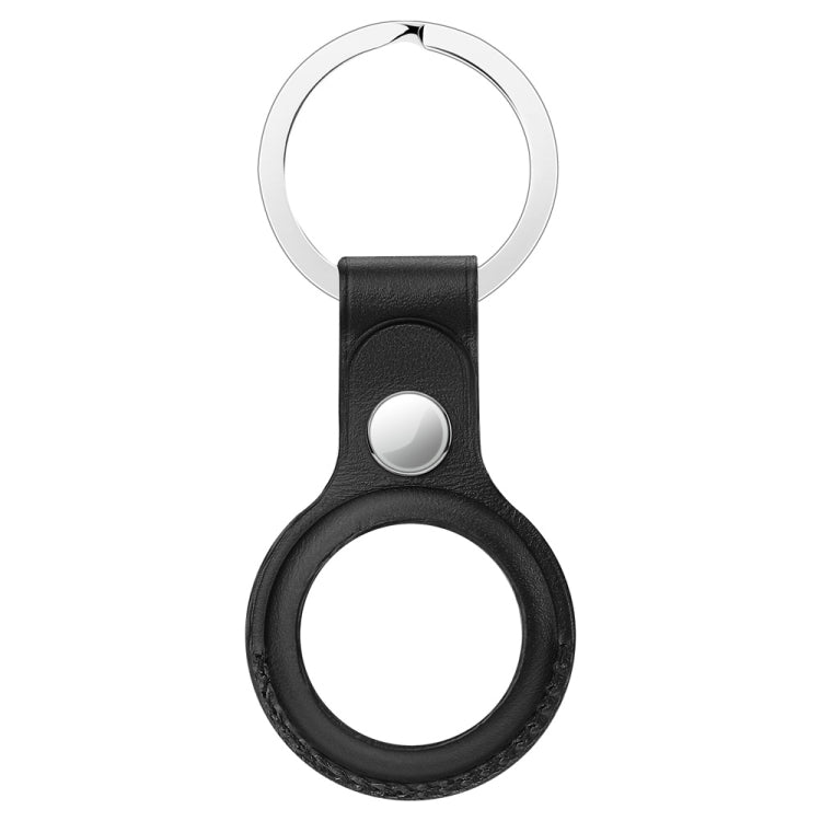 Capa Protetora em Pele de Vaca Anti-riscos com Fivela para Pendurar para AirTag 2ª Geração / AirTag 1ª Geração