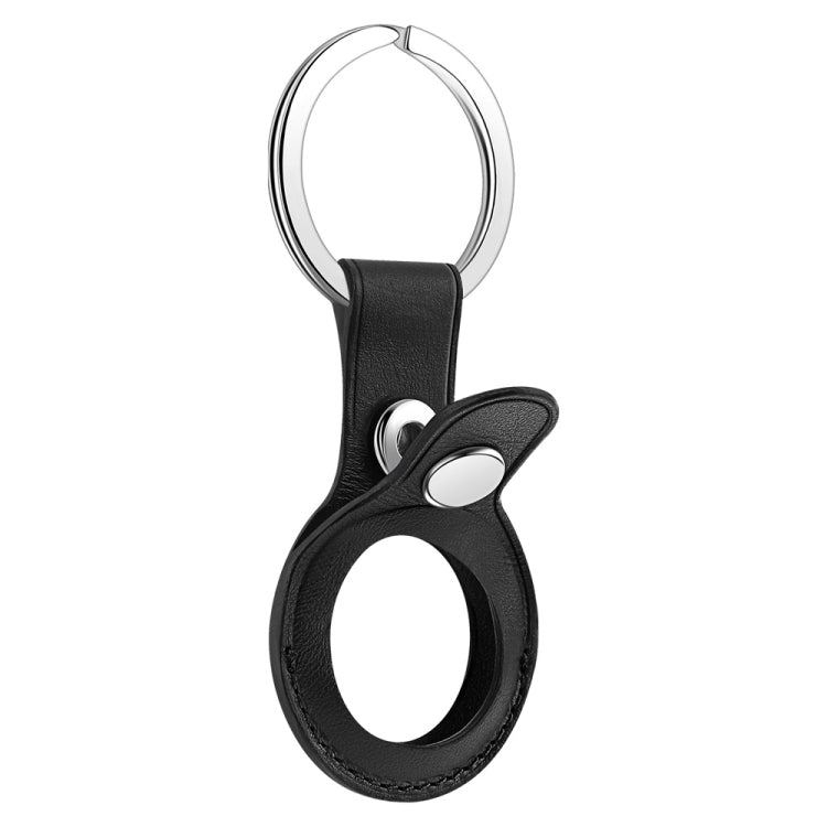 Capa Protetora em Pele de Vaca Anti-riscos com Fivela para Pendurar para AirTag 2ª Geração / AirTag 1ª Geração