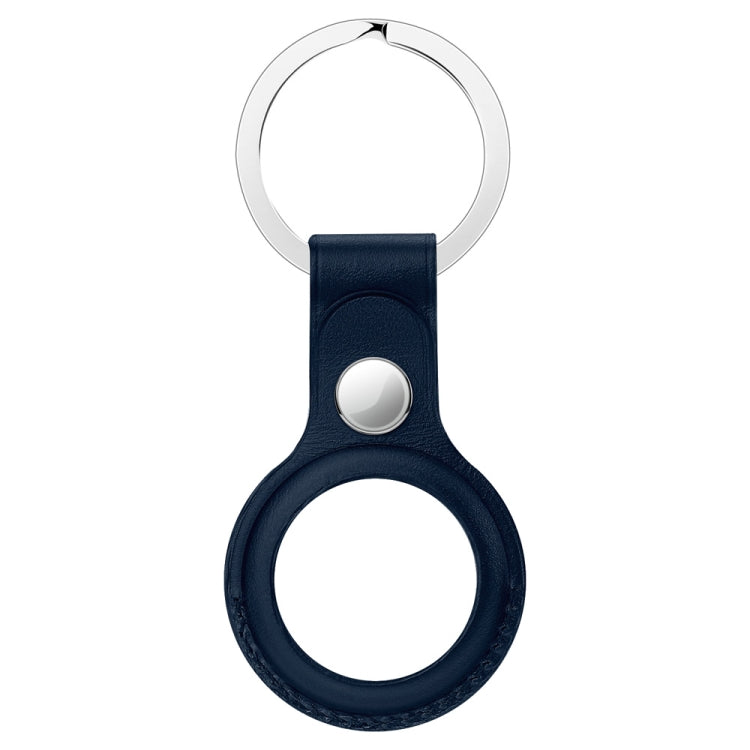 Capa Protetora em Pele de Vaca Anti-riscos com Fivela para Pendurar para AirTag 2ª Geração / AirTag 1ª Geração