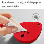 2 Unidades de Capa Protetora em Silicone Anti-impacto e Anti-riscos em Forma de Gota com Mosquetão para AirTag 2ª Geração / AirTag 1ª Geração