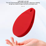 2 Unidades de Capa Protetora em Silicone Anti-impacto e Anti-riscos em Forma de Gota com Mosquetão para AirTag 2ª Geração / AirTag 1ª Geração