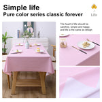 Toalha de Mesa Descartável PVC de Cor Sólida Impermeável, Resistente a Óleo e Escaldões, 140x140cm, 140x180cm, 140x220cm
