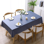 Toalha de Mesa Descartável PVC de Cor Sólida Impermeável, Resistente a Óleo e Escaldões, 140x140cm, 140x180cm, 140x220cm