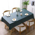 Toalha de Mesa Descartável PVC de Cor Sólida Impermeável, Resistente a Óleo e Escaldões, 140x140cm, 140x180cm, 140x220cm