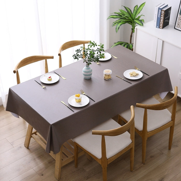 Toalha de Mesa Descartável PVC de Cor Sólida Impermeável, Resistente a Óleo e Escaldões, 140x140cm, 140x180cm, 140x220cm