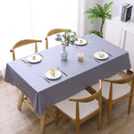 Toalha de Mesa Descartável PVC de Cor Sólida Impermeável, Resistente a Óleo e Escaldões, 140x140cm, 140x180cm, 140x220cm