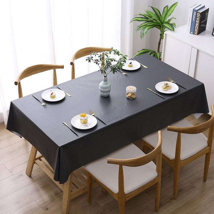 Toalha de Mesa Descartável PVC de Cor Sólida Impermeável, Resistente a Óleo e Escaldões, 140x140cm, 140x180cm, 140x220cm